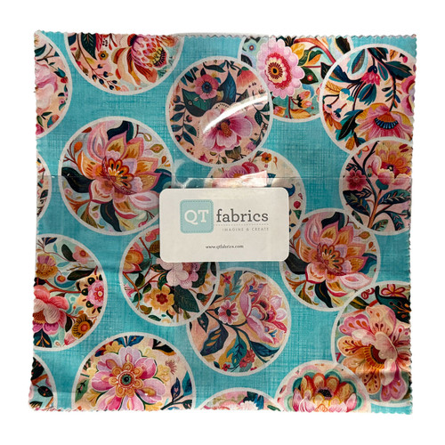 Quilting Treasures Fabrics Carnivale Floral Geometric Black Multi